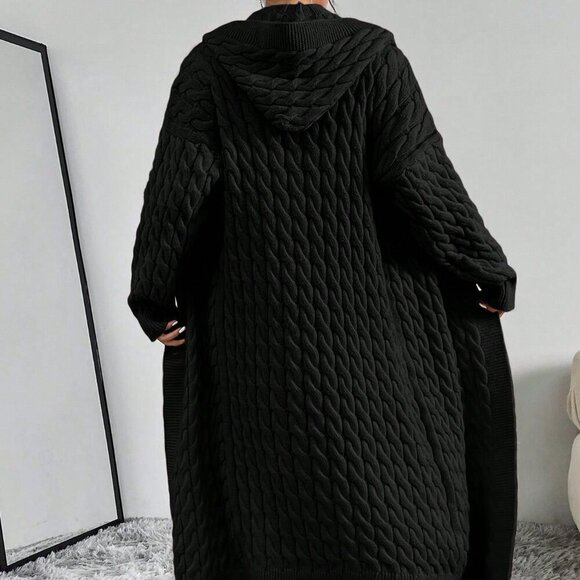 Black Casual Women's Cardigan - Picture 2 of 7